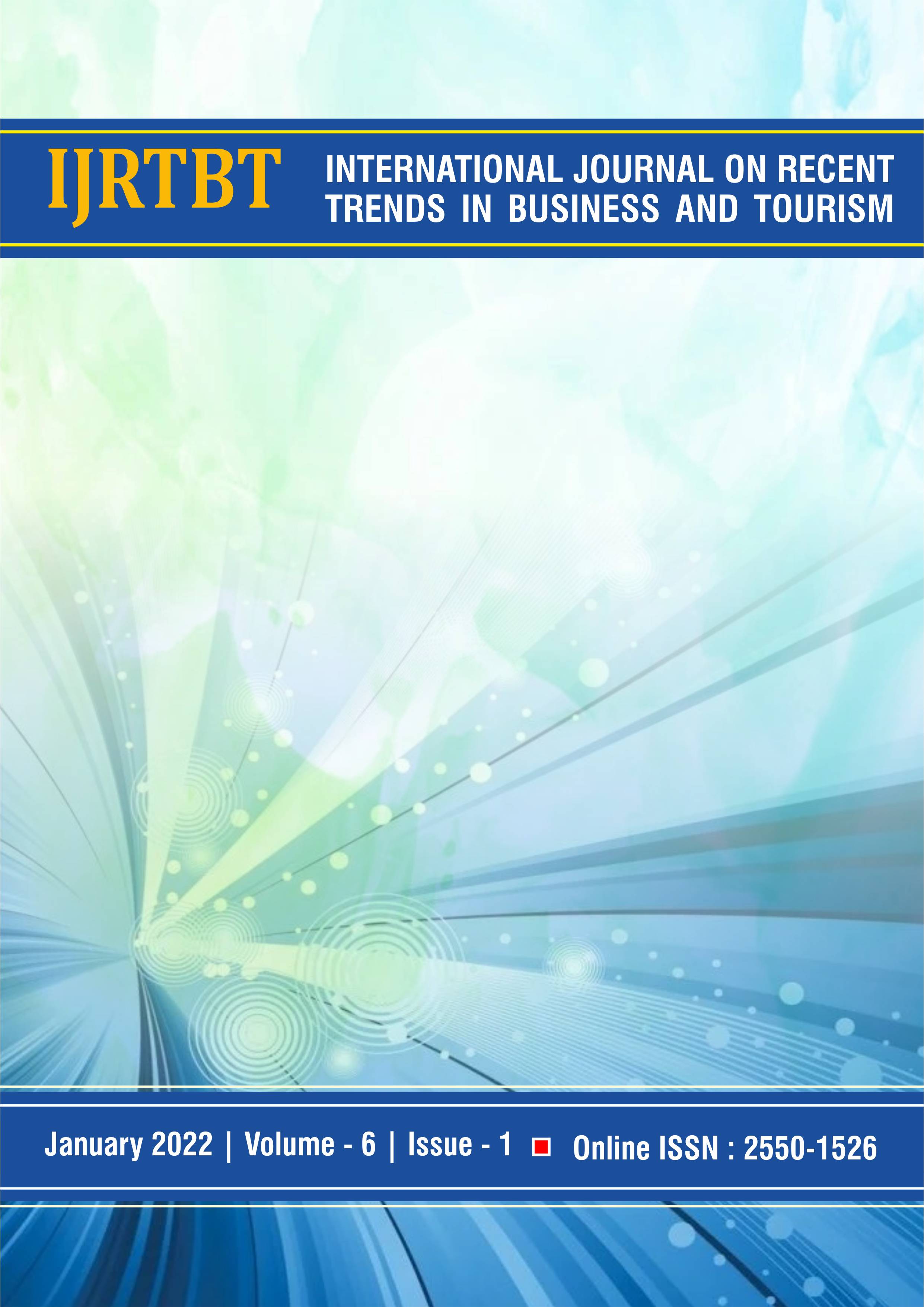 					View Vol. 6 No. 1 (2022): International Journal on Recent Trends in Business and Tourism
				