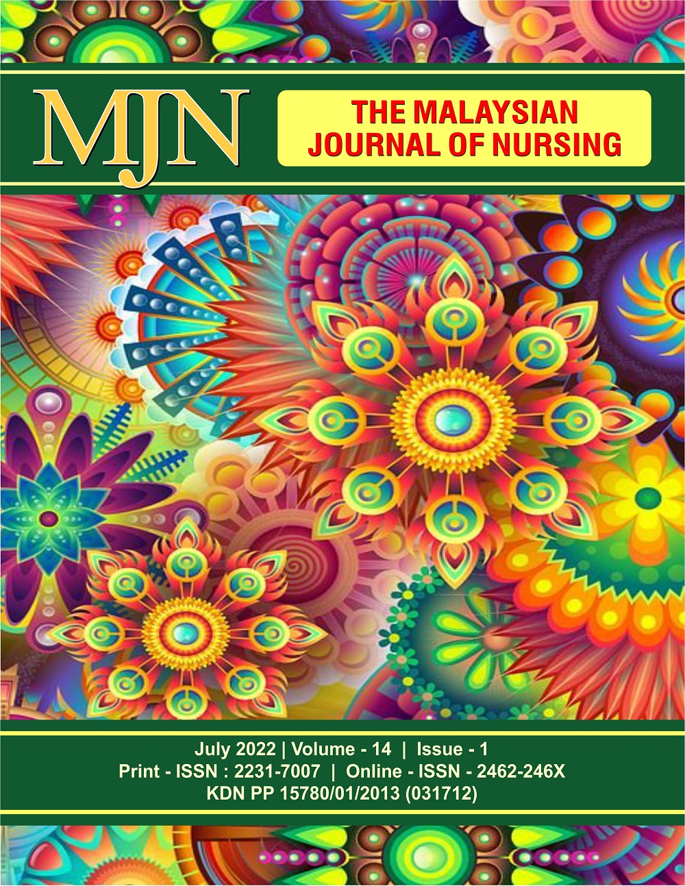 					View Vol. 14 No. 1 (2022): The Malaysian Journal of Nursing 
				