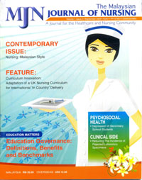 					View Vol. 1 No. 2 (2009): The Malaysian Journal of Nursing
				