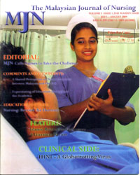 					View Vol. 1 No. 1 (2009): The Malaysian Journal of Nursing
				