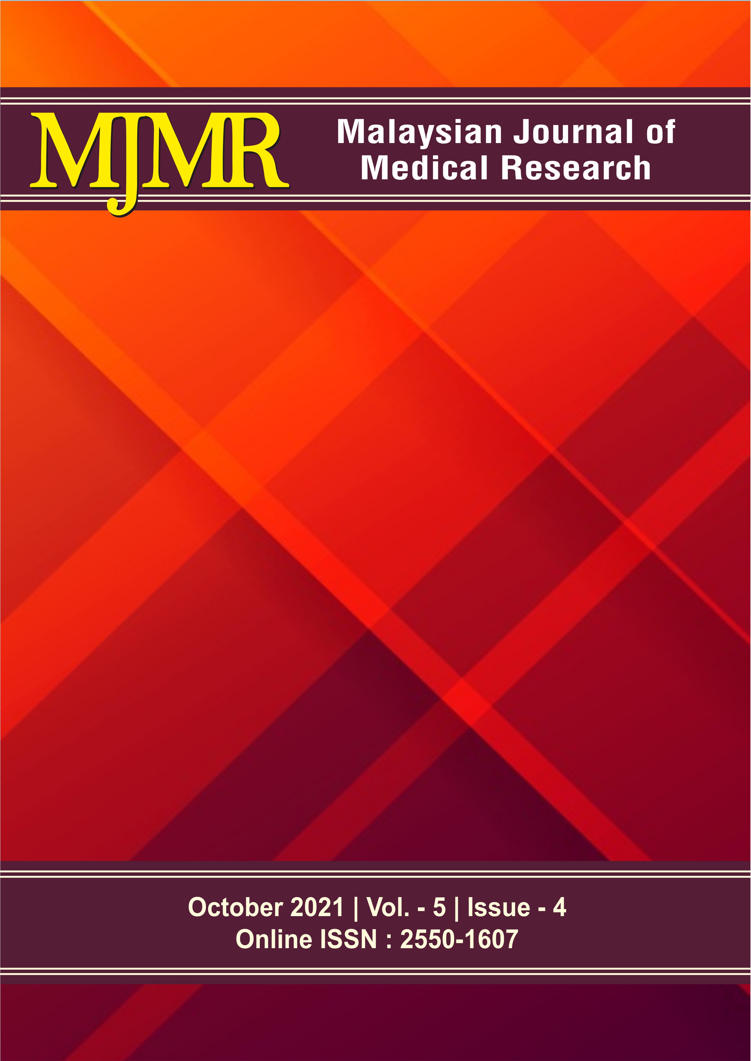 					View Vol. 5 No. 4 (2021): Malaysian Journal of Medical Research
				