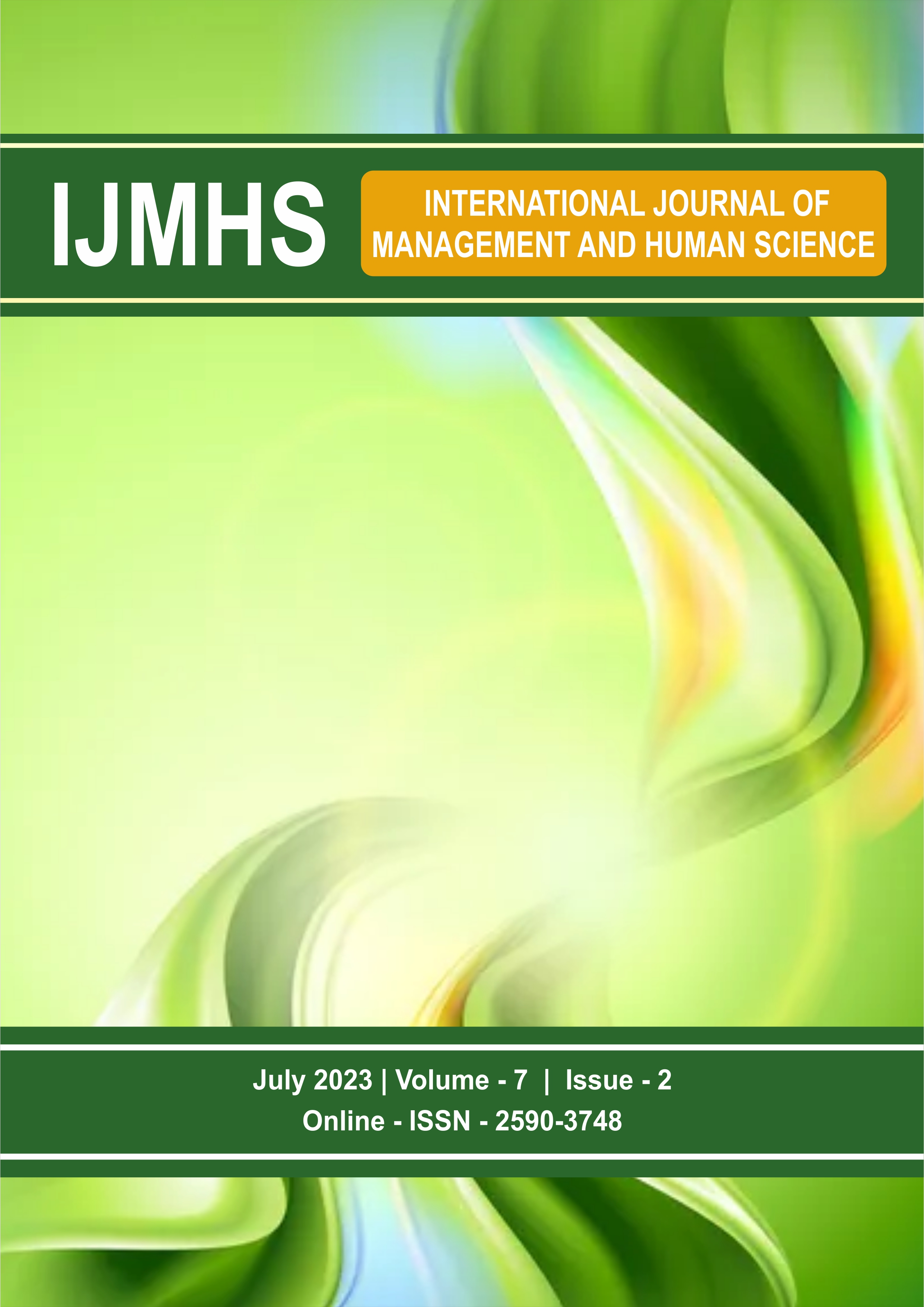 					View Vol. 7 No. 2 (2023): International Journal of Management and Human Science (IJMHS) 
				