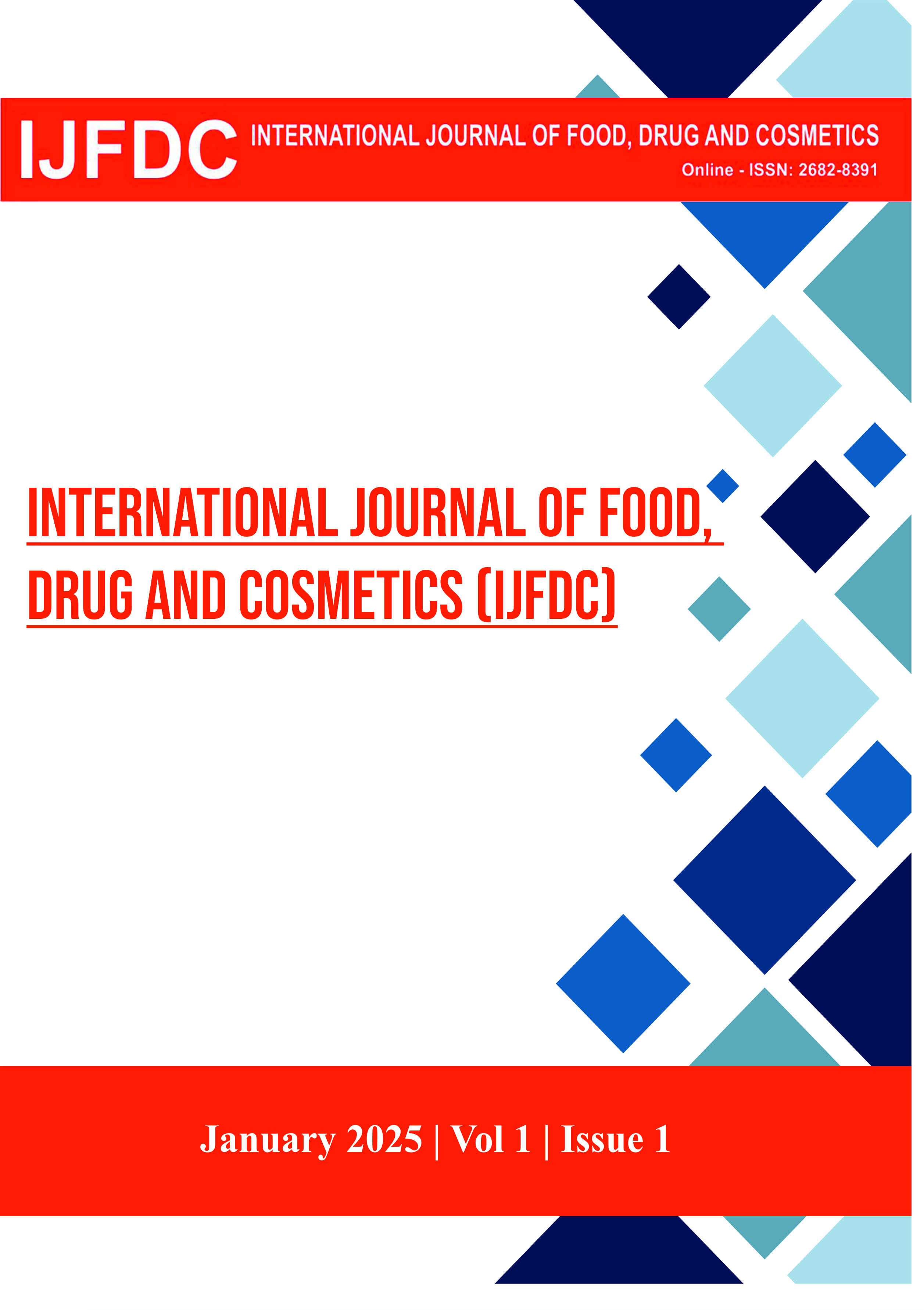 					View Vol. 1 No. 1 (2025): International Journal of Food, Drug and Cosmetics
				
